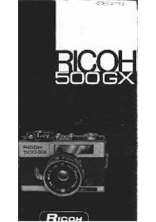 Ricoh 500 GX manual. Camera Instructions.